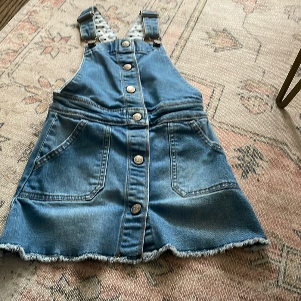 Mini Boden overall denim dress size 5-6